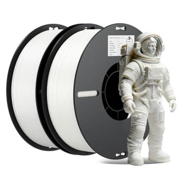 Imagem de Creality Filamento de impressora 3D, pacote de filamento PLA de 1,75 mm, caixa de armazenamento Ender PLA sem emaranhamento para PLA PETG ABS 1,75/2,85 mm (branco e branco)