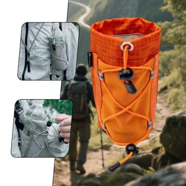 Imagem de menolana Suporte para garrafa de água para mochila, fácil de instalar, com alça de ombro, multifuncional para corrida e caminhada, Laranja