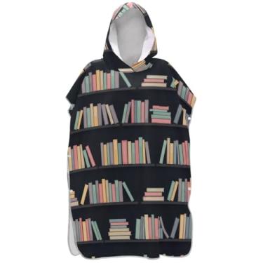 Imagem de Joisal Poncho de surf para adultos trocador com capuz toalha de natação bonito plus size homens mulheres poncho com capuz estantes coloridas