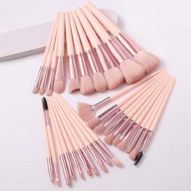 Imagem de 30 pincéis de maquiagem macios ao toque, pincel de maquiagem em pó, pincel de blush, pincel de sombra para maquiagem diária no rosto