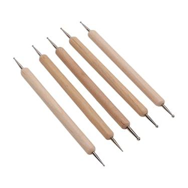 Imagem de Naroote Conjunto de Ferramentas Pontilhadoras de Extremidade Dupla Profissional, 5 Peças para Artesanato de Escultura Em Cerâmica de Argila, Materiais de