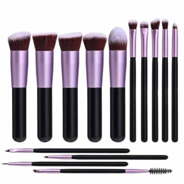 Imagem de Conjunto de pincéis de base, corretivo, pincel de pó, pincel de base líquida, conjunto de pincéis de maquiagem profissional para olhos e rosto,