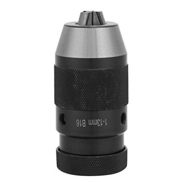 Imagem de Mandril de perfuração sem chave B16 Mandril de torno de autoaperto em aço carbono com mandril de haste reta para furadeira e furadeira de bancada Opções para serviços leves e (Luz 1/13-B16)