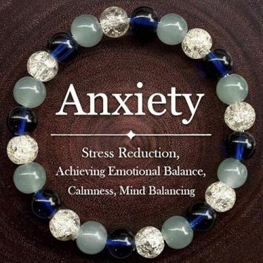 Imagem de Pulseira de ansiedade feminina para cura, olho de tigre, ametista rosa, quartzo, pedra natural, joia de rife, Medium, Latão, Sem Pedra Preciosa