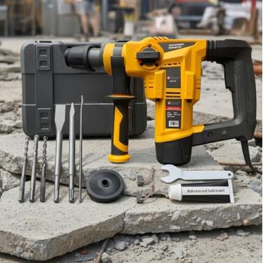 Imagem de Martelete Perfurador Rompedor SDS PLUS Profissional 2000W 6,5J Ponteiras Talhadeira Com Maleta (220v)