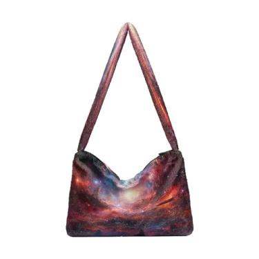 Imagem de GAIGEO Bolsa de ombro Sea Life with Sailboats, bolsa de ombro média para mulheres, bolsa feminina para uso ao ar livre, Cosmic Sky With Various Stars and Nebulas-3, One Size