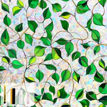 Imagem de Kromapolis Película de privacidade para janela decorativa para decoração de casa, adesivo de janela com controle de calor com bloqueio de UV, cobertura de porta de aderência estática, filme de vinil