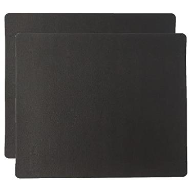 Imagem de Tapete de mouse para jogos, PC, computador, escritório, mouse pad pequeno, em branco, mouse pad fino, couro, preto, pacote com 2