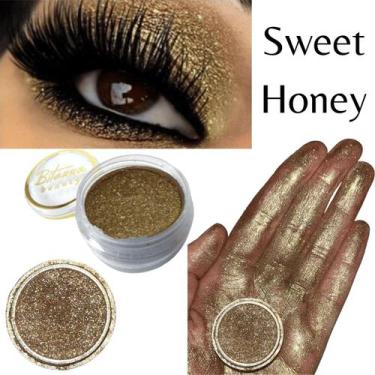 Imagem de Sombra asa de borboleta Pigmento e Glitter Cor Sweet Honey - Bitarra B