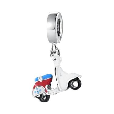 Imagem de Pulseira De Pingente De Capacete De Motocicleta Em Prata Esterlina 925