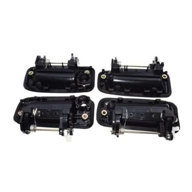 Imagem de 6 peças maçaneta externa preta dianteira traseira esquerda direita e fechaduras de porta compatíveis com Toyota Corolla/Geo Prizm 1.6L 1988 1989 1990 1991 1992