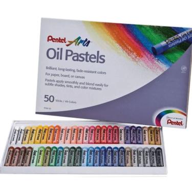 Imagem de Giz Pastel óleo 49 Cores 50 Bastões - Pentel