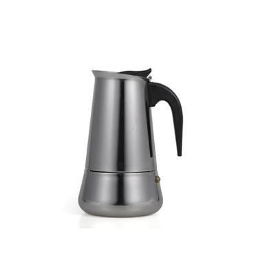 Imagem de 450mL Cafeteira de Pressão em Aço Inoxidável para Fogão Café Espresso Italiano Moka Design Fácil Usar Amantes