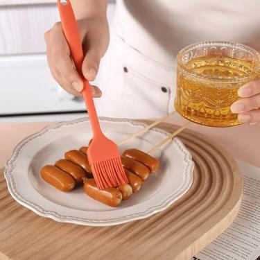 Imagem de Pincéis de cozimento resistentes ao calor, pincel de silicone para pastelaria, molho de manteiga e óleo para espalhar marinadas para churrasco, churrasqueira