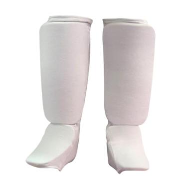 Imagem de Aymzbd Caneleiras, Protetores de E Peito Do Pé, Equipamentos de Proteção, Proteção para Os Pés, Protetores de Perna para Muay Thai, Taekwondo, Kickbox, Branco