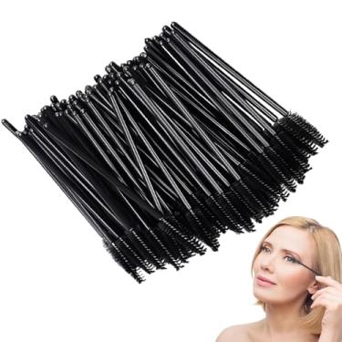 Imagem de 100 pincéis descartáveis para cílios, varinhas macias para cuidados com sobrancelhas e cílios