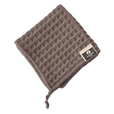 Imagem de Barista Bar Toalha Leite Tea Shop Máquina de Café Especial Absorção de Pano de Água Sem Lint Pano de Limpeza Pequena Toalha Quadrada (Marrom)