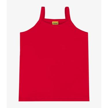 Imagem de Regata De Alça Infantil Feminina Rovi Kids Vermelho, Vermelho, 6
