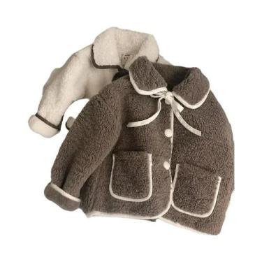 Imagem de Casaco De Inverno Quente E Grosso Para Meninas, Jaqueta Infantil Com G