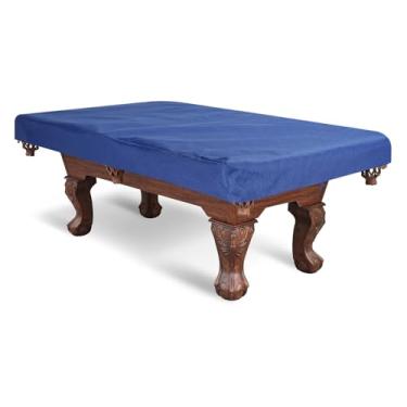 Imagem de PATIKIL Capa de mesa de bilhar de bilhar Oxford à prova d'água para ambientes internos e externos, à prova de poeira, acessórios de bilhar para proteger a mesa de sinuca, bar do clube, azul marinho