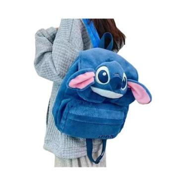 Imagem de Mochila De Pelúcia Kawaii Disney Stitch Para Meninas, Bolsa De Ombro D