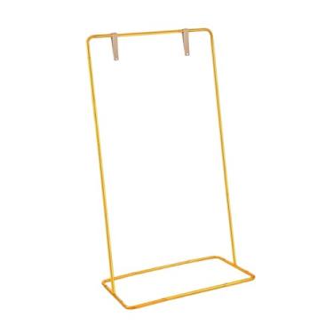 Imagem de Esquirla Suporte para placa de casamento, suporte moderno para placa de boas-vindas com alças para pendurar placas, estável para placas decorativas e festas, Ouro