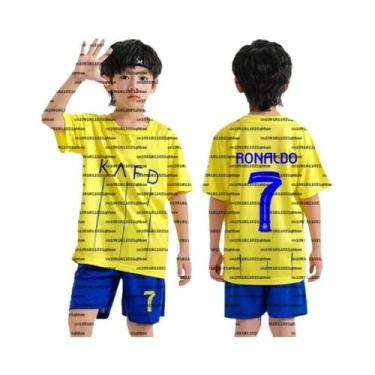 Imagem de Conjunto De Camiseta De Futebol Cristiano Ronaldo Para Crianças E Adul