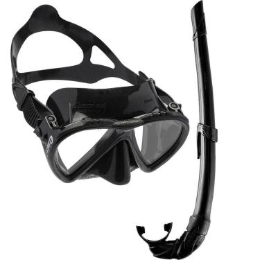 Imagem de Kit de Mergulho Máscara+Respirador Cressi Lince Black + Corsica Flex-Unissex