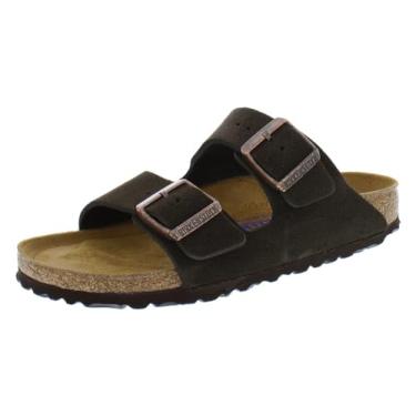 Imagem de Birkenstock Sandálias unissex para adultos Arizona Slide, Mocha suja/marrom, 10 Narrow Women/8 Narrow Men
