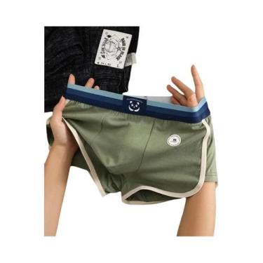 Imagem de Cuecas Masculinas 100% Algodão Respirável Antibacterianas Com Cintura 