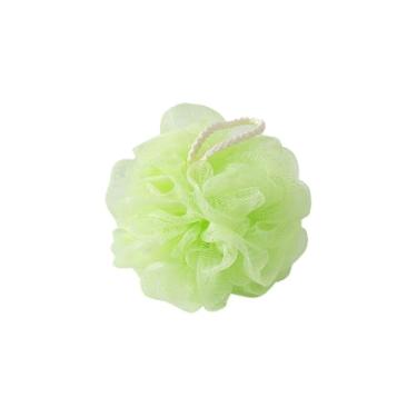 Imagem de Esponja Loofah 50 g Esponjas de banho multicoloridas bolas de malha para esfregão corporal lavagem traseira esfregão banheiro masculino feminino (verde)
