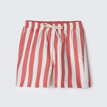 Imagem de Shorts Infantil Menino Off White Listras Vermelho Hering-Masculino