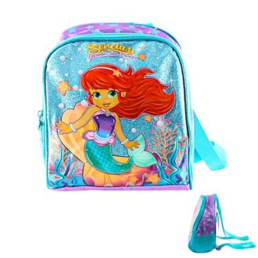 Imagem de Lancheira Escolar Infantil com Tema Sereia, Encanto dos Mares