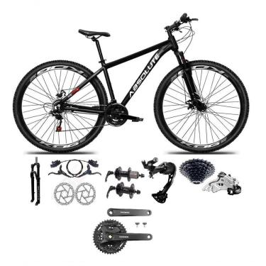 Imagem de Bicicleta Aro 29 Absolute Nero 5 Câmbio Traseiro Shimano Alívio E Altus 27v Freio Hidráulico Garfo Trava Preto Tam 19