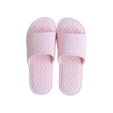 Imagem de Sapatos de banheiro moda personalidade chinelos de casa feminino verão casa casal confortável banheiro chinelos de banho masculino chuveiro chinelo (rosa, 38-39)