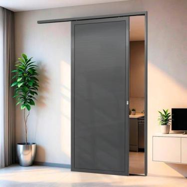 Imagem de Porta de Correr Suspensa 210x90cm Lambril Dir L.25 Brimak Abertura Dir