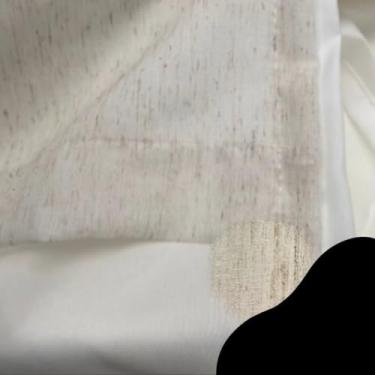 Imagem de Cortina Voil Gaze de Linho com Forro Blackout 3m Tecido Grosso Original Padrão (Varão) (NATURAL,2,50)