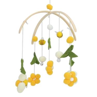 Imagem de TOPINCN Móbile de bebê para Berço, Berçário de Flor de Abelha Móvel para Meninos e Meninas, Decoração de Berçário de Madeira Feita à Mão, Brinquedo para Pendurar No Quarto Infantil para