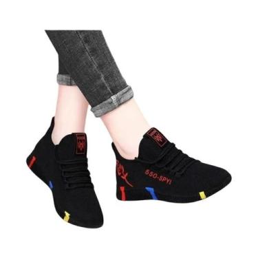 Imagem de Tênis Femininos Leves E Macios Com Plataforma Em Tecido Respirável, Ca