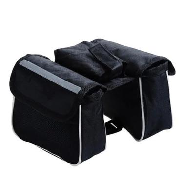 Imagem de Bolsa de selim à prova d'água 3 em 1 de grande capacidade, multifuncional, armazenamento frontal de bicicleta