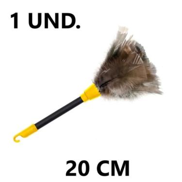 Imagem de Espanador De Pó Poeira Penas Naturais De Peru 20cm