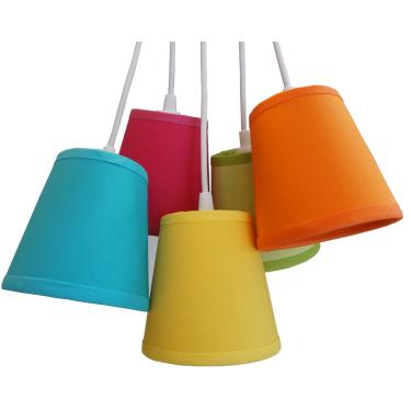 Imagem de Lustre Pendente Luminária Teto Quarto Sala Escritório Coloridos Bivolt