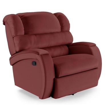 Imagem de Poltrona Do Papai Reclinável Napoli Glider Giratória Massagem Pu Vermelho Fh1