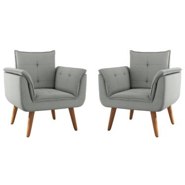 Imagem de Conjunto Poltrona Decorativa Japeri Linha Grafite