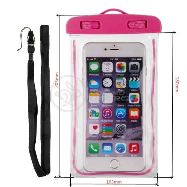 Imagem de Capa Bolsa A Prova Dágua Impermeável Universal Para Celular - Rosa