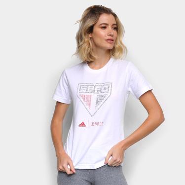 Imagem de Camiseta Adidas São Paulo Paixão Tricolor Feminina-Feminino