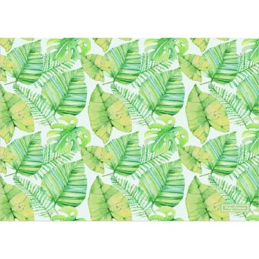 Imagem de Jogo Americano Folhas Branco