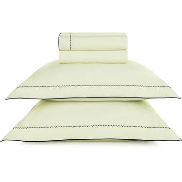 Imagem de Jogo de Cama Karsten Bali 200 Fios 4 Peças Queen Off White