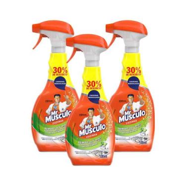 Imagem de Kit 3 Limpador Mr Músculo Desengordurante Limão 500ml