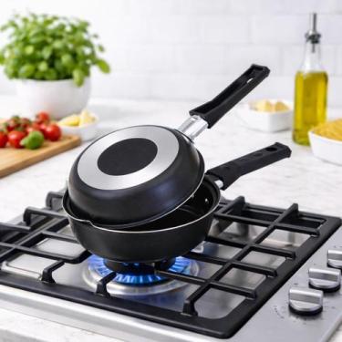 Imagem de Frigideira Dupla Antiaderente Omeleteira Hamburgueira Panquequeira - N